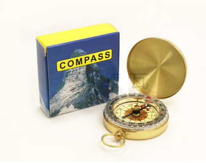 Compass pocket emergency metal flip