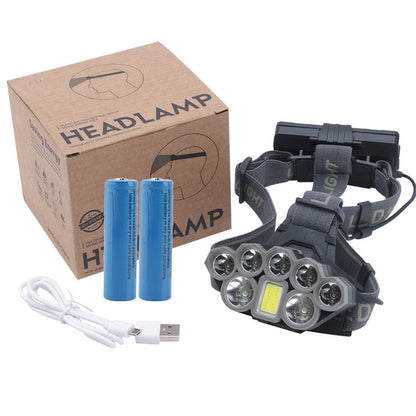 Head flashlight powerpro 500 lumens  long-range aluminum USB and  battery