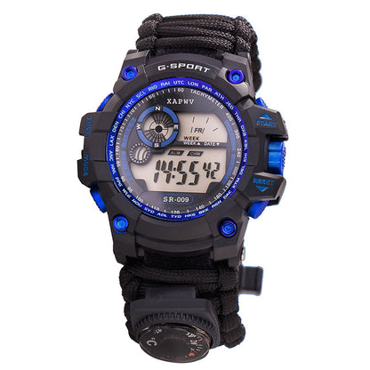 Multi-Function Watch with firestarter compass night vision