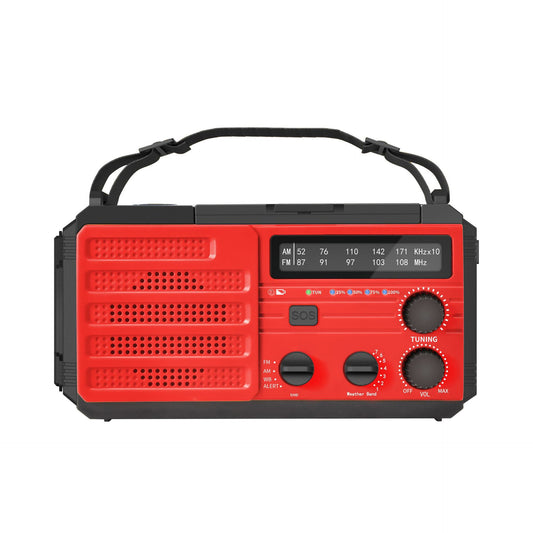 Radio de emergencia con energía solar para exteriores