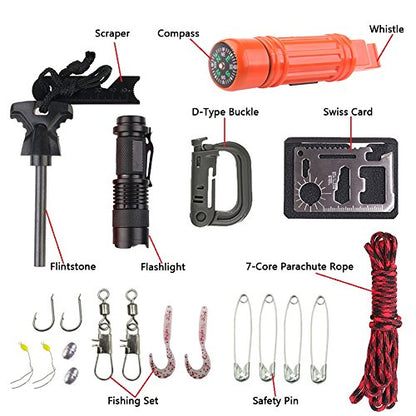 Emergency SOS kit fish multifunction survival travel tool set