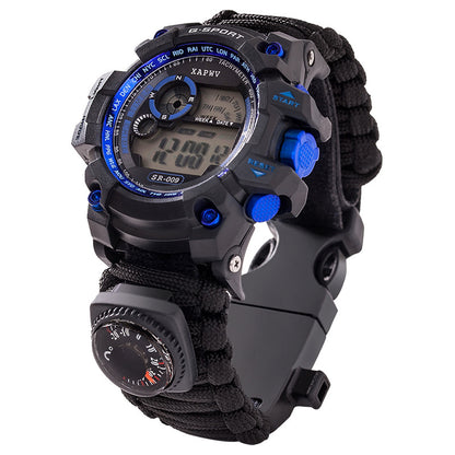 Multi-Function Watch with firestarter compass night vision