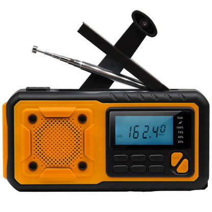 Radio multifuncional de emergencia manual solar