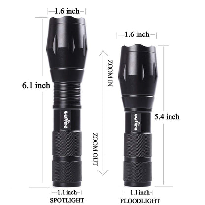 Portable LED Flashlight 1000 Lumens in 5 modes