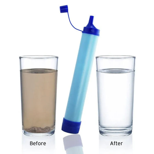 Emergency water filter outdoor survival straw