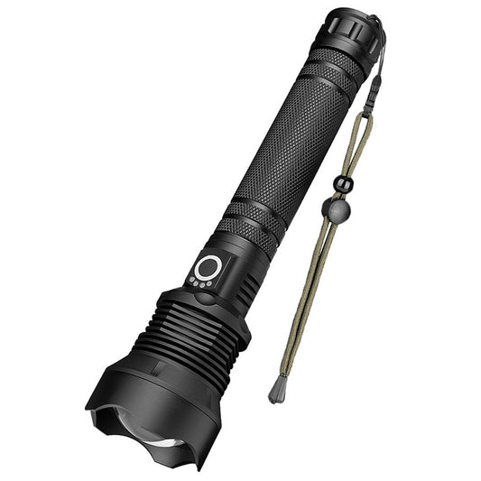 Telescopic zoom aluminum XHP70 flashlight SOS emergency