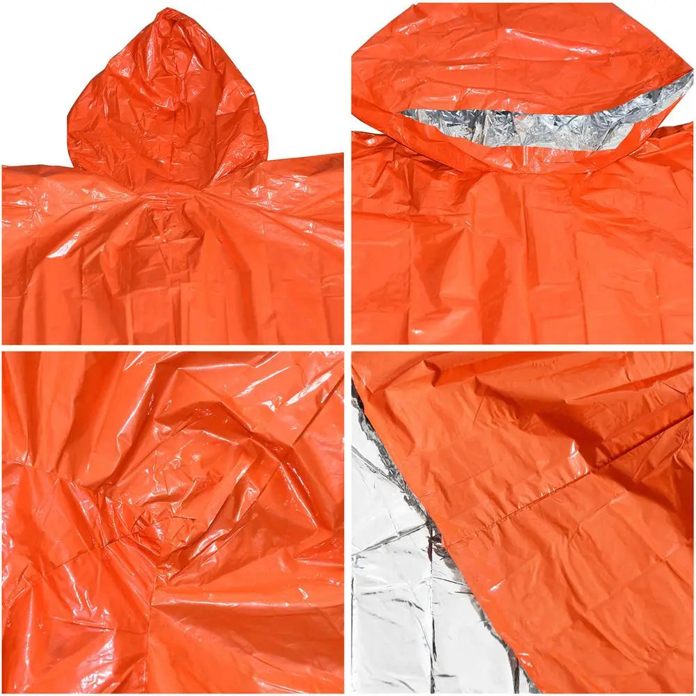 Waterproof raincoat emergency warmth blanket