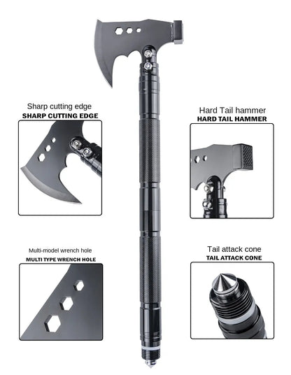 Multifunctional Shovel with Axe, Compass, and More