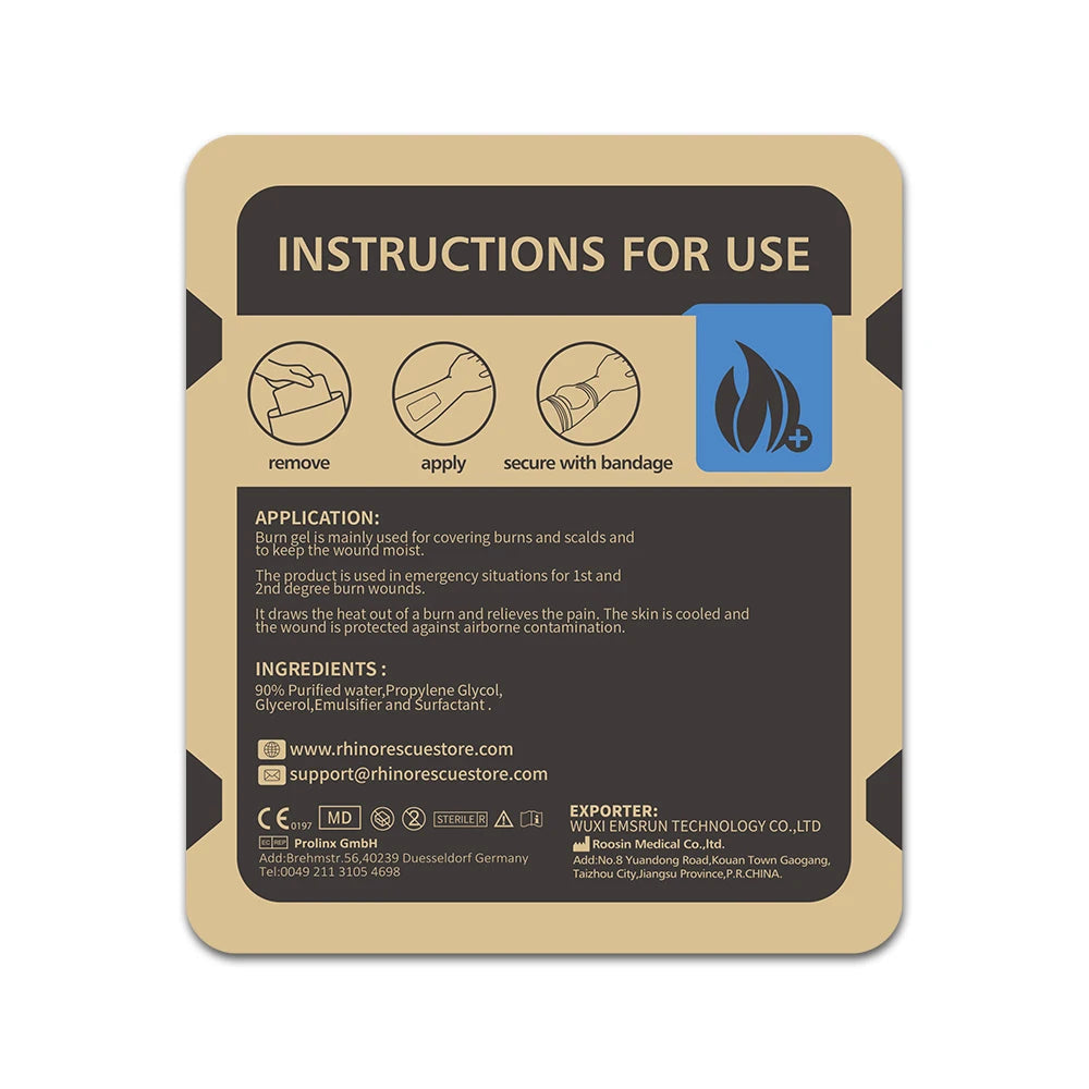 Burnshield the immediate burn relief and care emergency situation