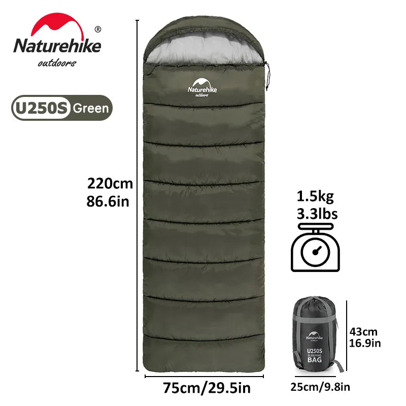 Saco de dormir de invierno ultraligero de emergencia Naturehike: doble comodidad, calidez de supervivencia hasta -17 °C