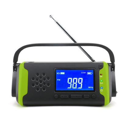 Handheld SOS alarm emergency disaster prevention radio with solar power