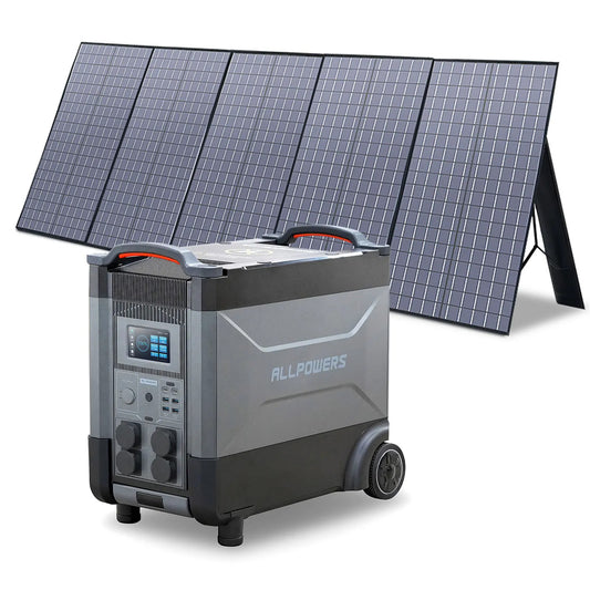 Off grid solargenerator with solarpanels pro 4000 Watt with touchscreen and voicecontrol deluxe