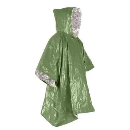 Waterproof raincoat emergency warmth blanket