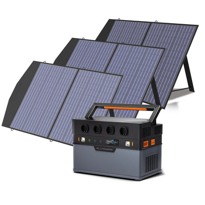 Portable power station with foldable Solarpanel S1500 1500Watt