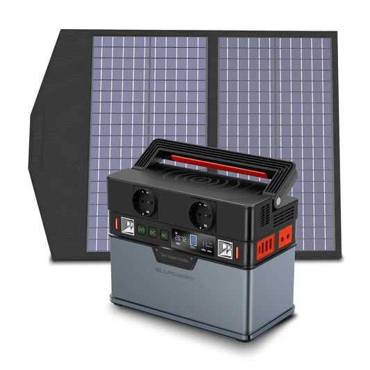 Portable power station with foldable solarpanel S300 300Watt