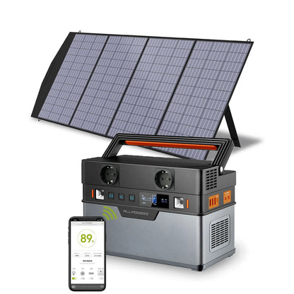 Portable power station with foldable Solarpanel S700 700Watt