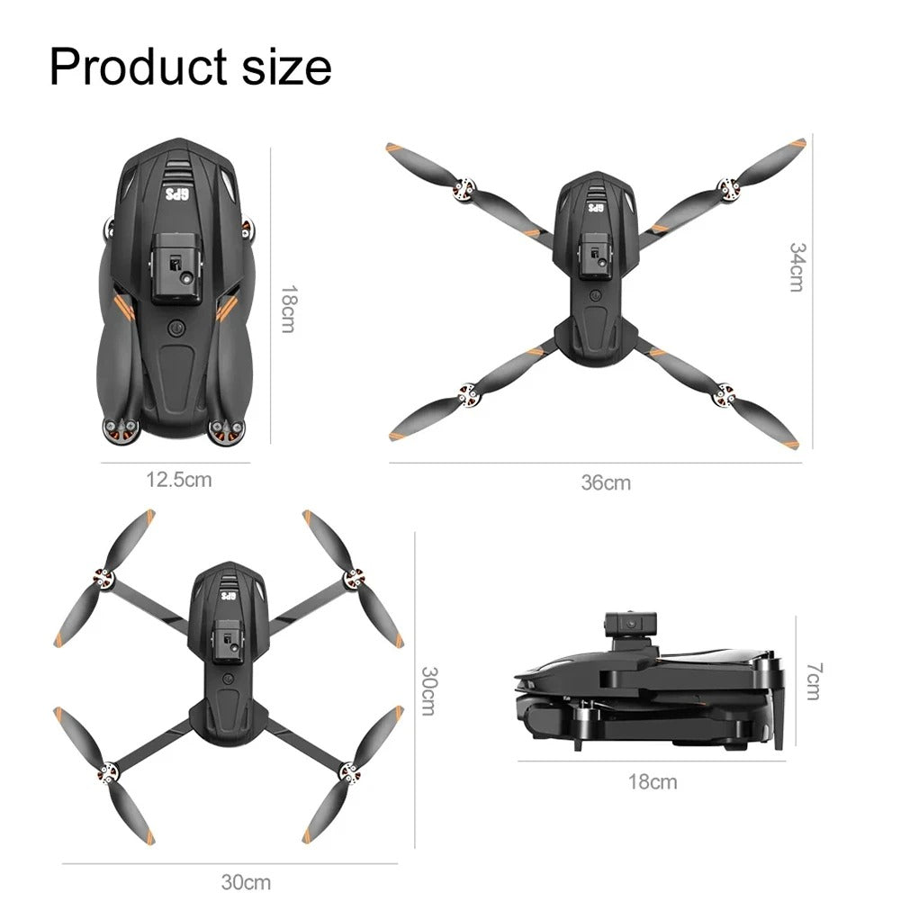 Safest Drone 8K 5G GPS Pro photo taking includes 2 batteries