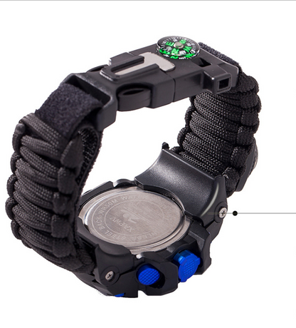 Multi-Function Watch with firestarter compass night vision