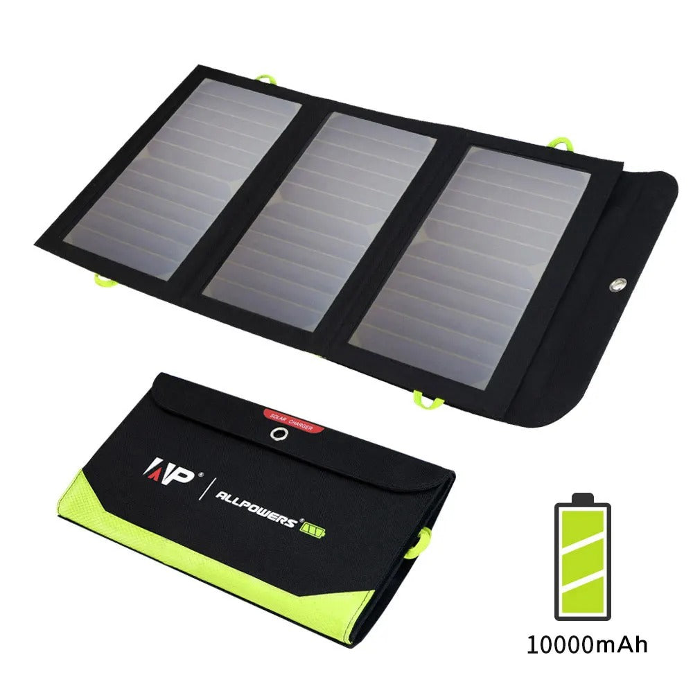 Portable solarpanel sos emergency off grid power station 5V21W and Bulit-in 10000mAh battery