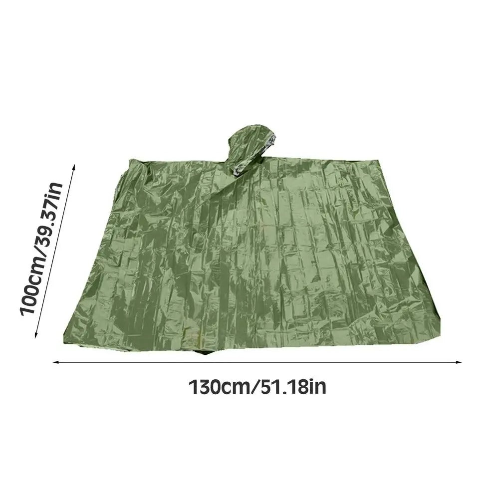 Waterproof raincoat emergency warmth blanket