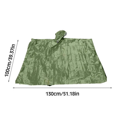 Waterproof raincoat emergency warmth blanket