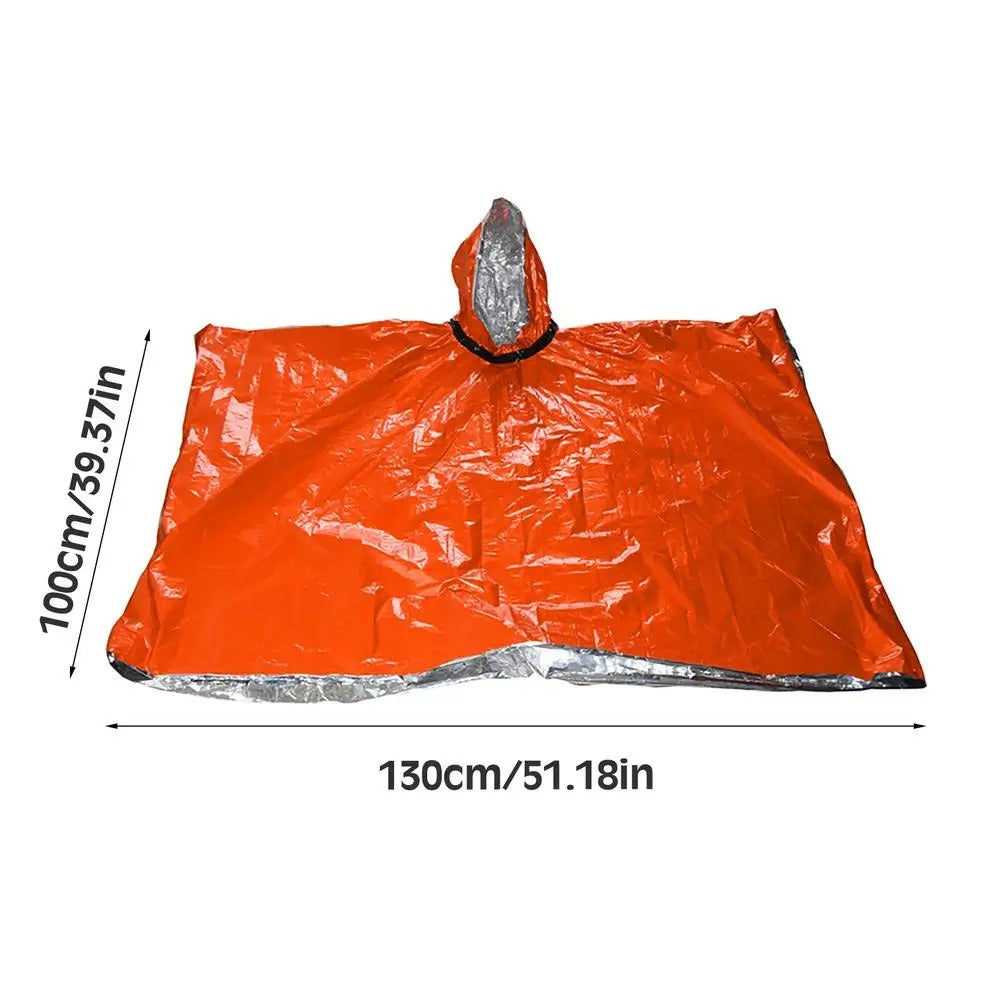 Waterproof raincoat emergency warmth blanket