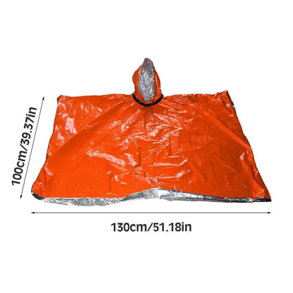 Waterproof raincoat emergency warmth blanket