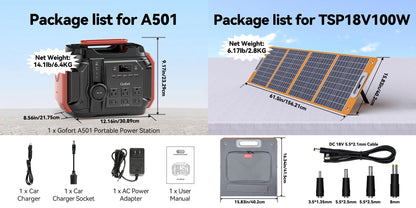 Solar panel complete kit system set 540wh 500W off grid power emergency panel